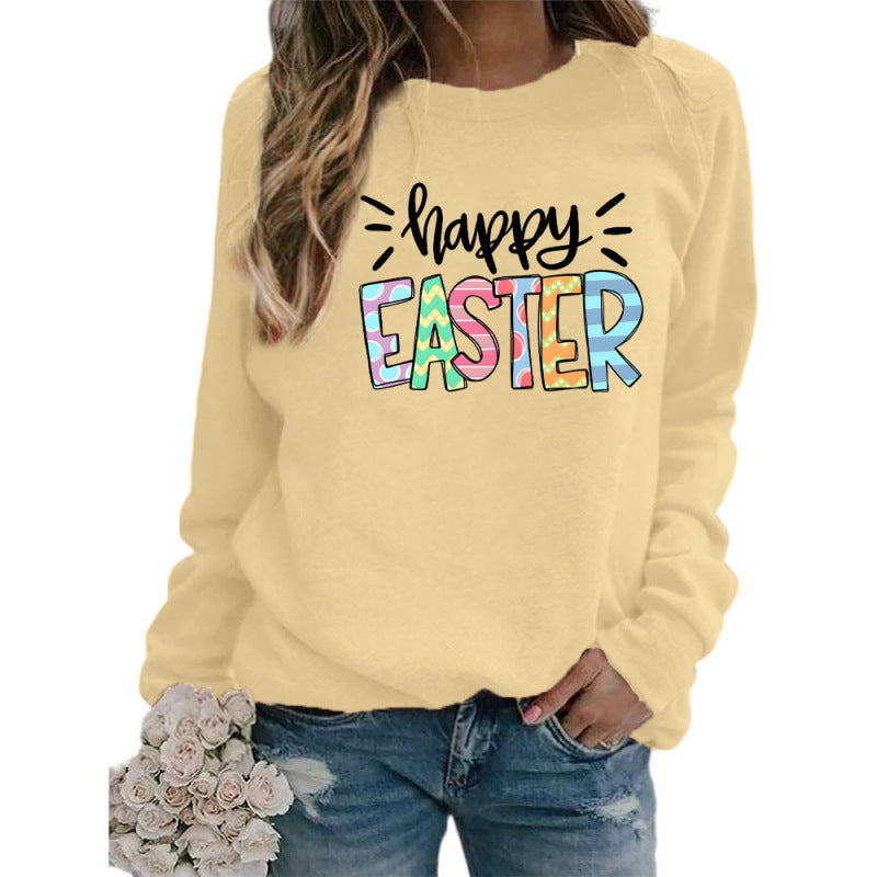 Sudadera con capucha de manga larga y cuello redondo con estampado de letras informal para mujer