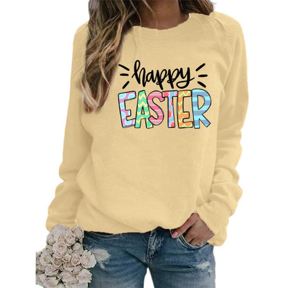 Sudadera con capucha de manga larga y cuello redondo con estampado de letras informal para mujer
