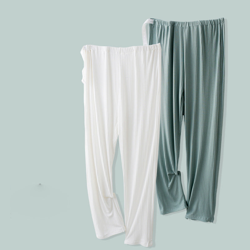 Pantalones de vientre ajustables de color sólido casuales de moda para mujeres embarazadas