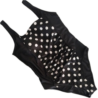 Traje de baño de una pieza con estampado de lunares informal de verano para mujer