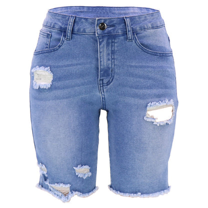 Women'S Fashion Casual Ripped Denim Shorts