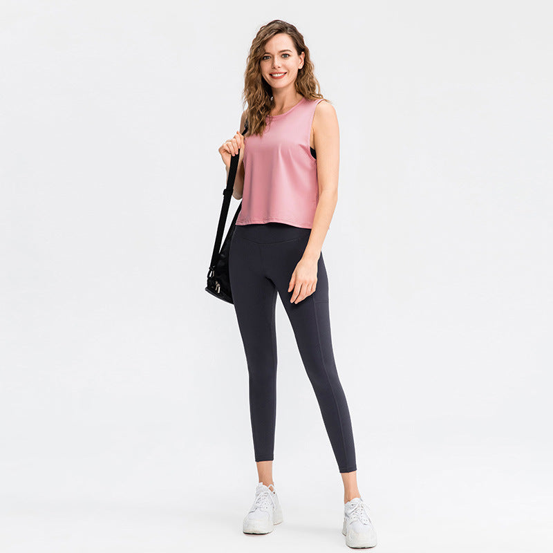 Chaleco deportivo informal holgado para mujer, sin mangas, transpirable y de secado rápido