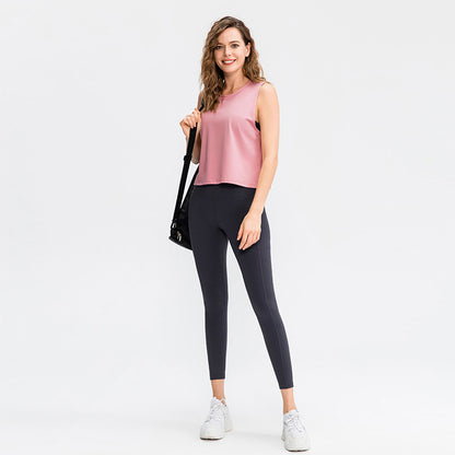 Chaleco deportivo informal holgado para mujer, sin mangas, transpirable y de secado rápido