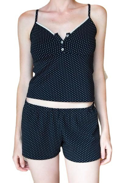 Conjunto de dos piezas de camisola corta, pantalones cortos y top de color liso informal a la moda para mujer