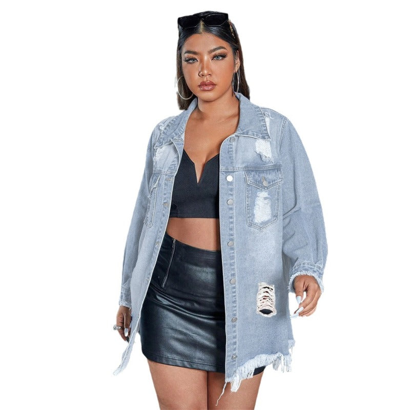 Chaqueta vaquera Rick de moda informal para mujer de calle