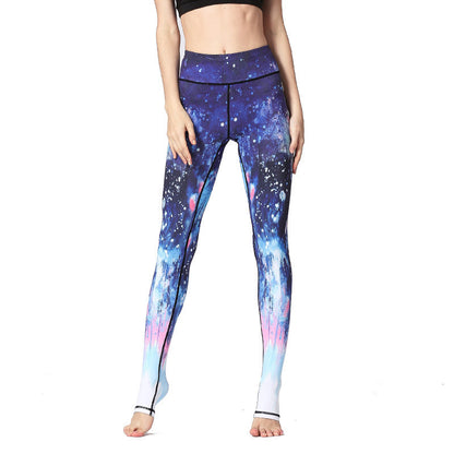 Women Casual High Waist Sports Stripe Yoga Leggings