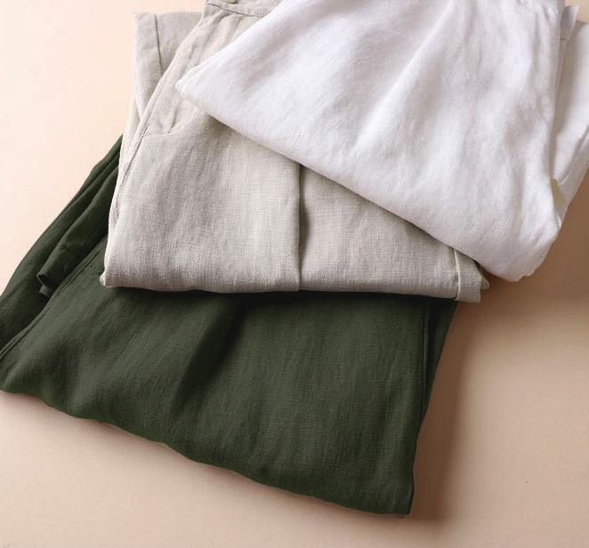 Pantalones de pierna ancha de color liso holgados informales básicos de verano para mujer