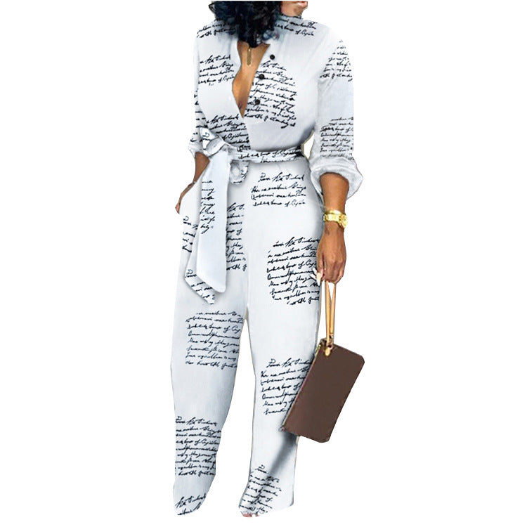 Women Fashion Casual Long Sleeve Jumpsuit