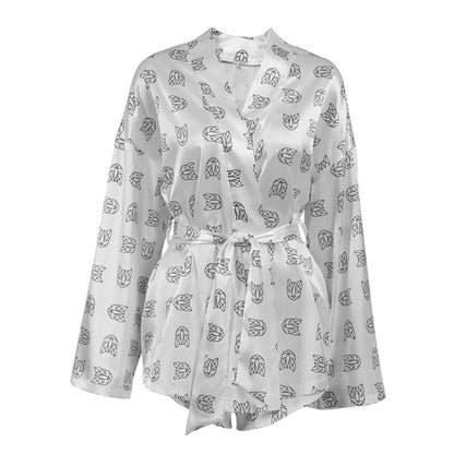 Conjunto de pijama informal de manga larga con estampado de moda para mujer