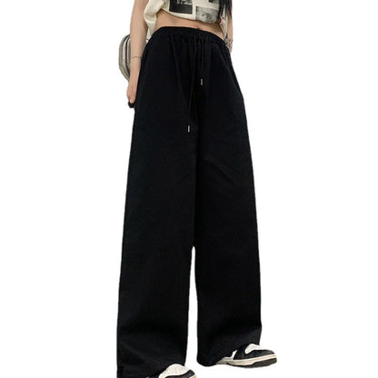 Plus Size Women Casual High Waist Loose Comfortable Straight Casual Cargo Pants