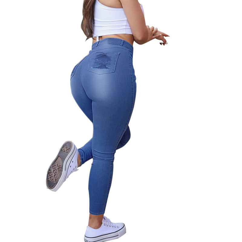 Women Blue Skinny Denim Casual Skinny Jeans