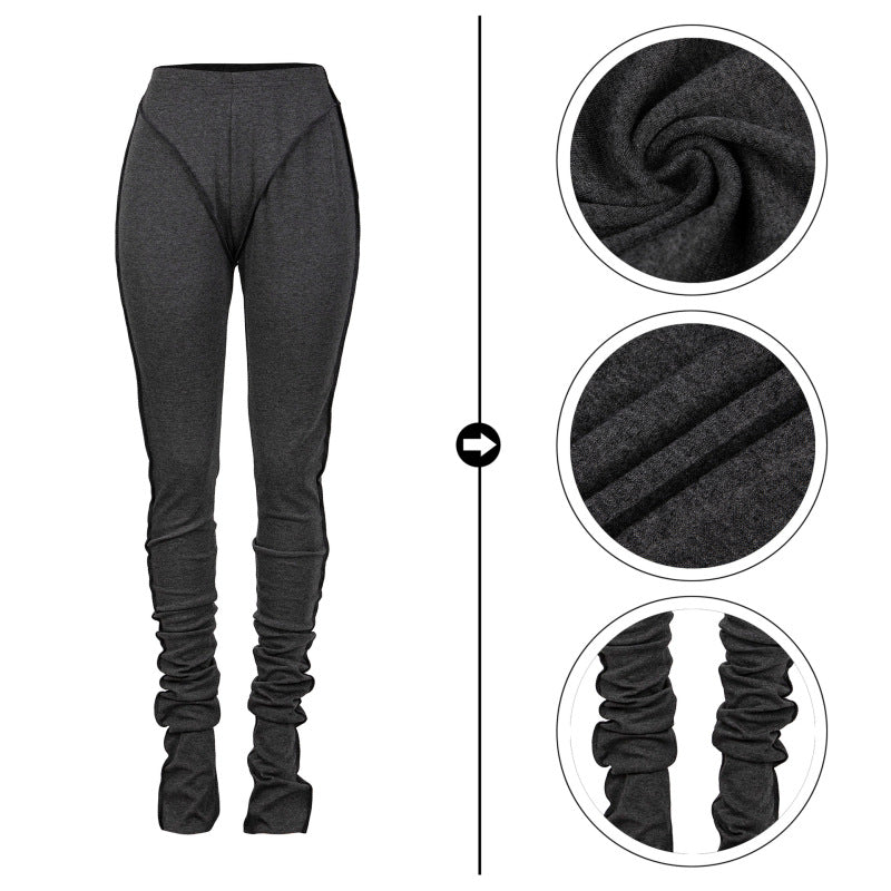 Women Fashion basic Casual Solid Color Tight Pants