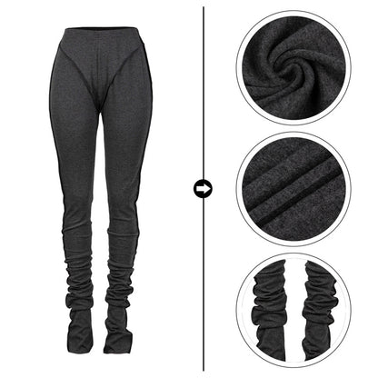 Women Fashion basic Casual Solid Color Tight Pants