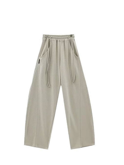 Women Loose Casual Sports Simple Drawstring Breathable Wide Leg Cargo Pants