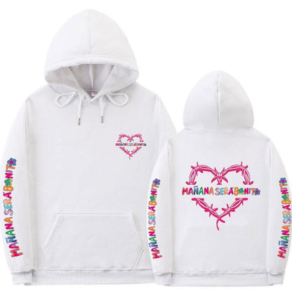 Sudadera con capucha informal con estampado de letras para mujer
