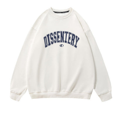 Sudadera informal con cuello redondo y estampado del alfabeto para mujer