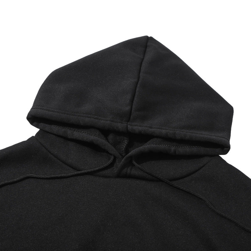 Sudadera con capucha holgada informal con estampado de cactus y barras paralelas para mujer