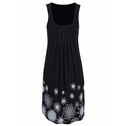 Casual Summer Vacation Floral Print Sleeveless U Neck Dress
