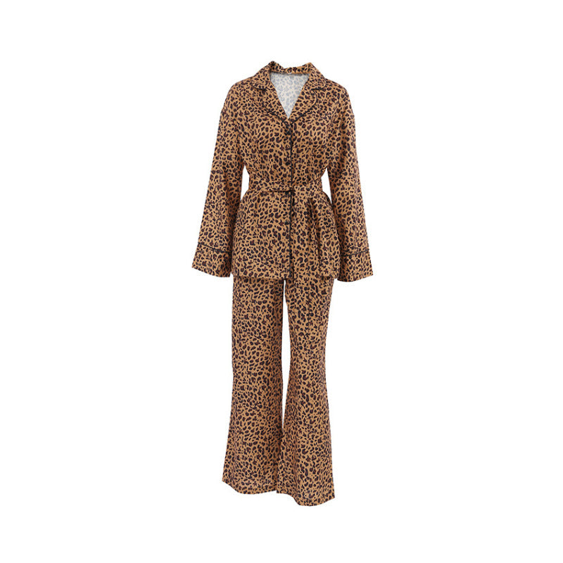 Women Casual Leopard Print Pajamas