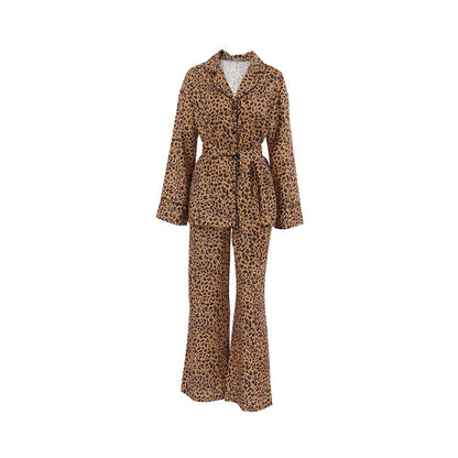 Women Casual Leopard Print Pajamas