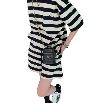 Athleisure Plus Size Women Casual Sports Embroidery Loose Top And Shorts Two Piece Set