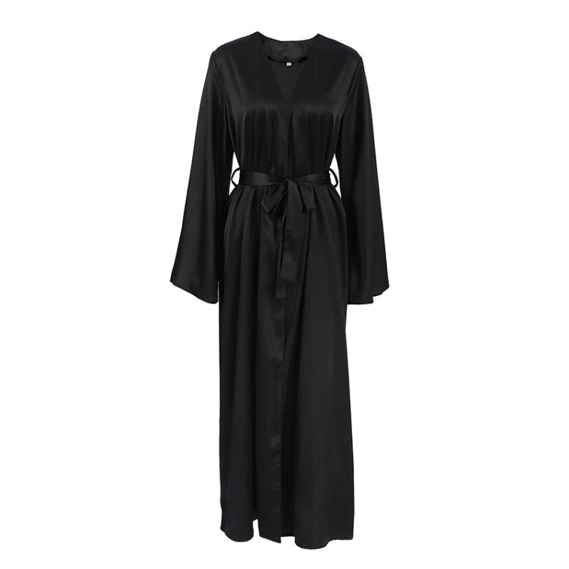 Women Fashion Casual Silk Home Nightgown
