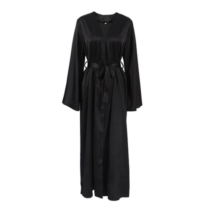Women Fashion Casual Silk Home Nightgown