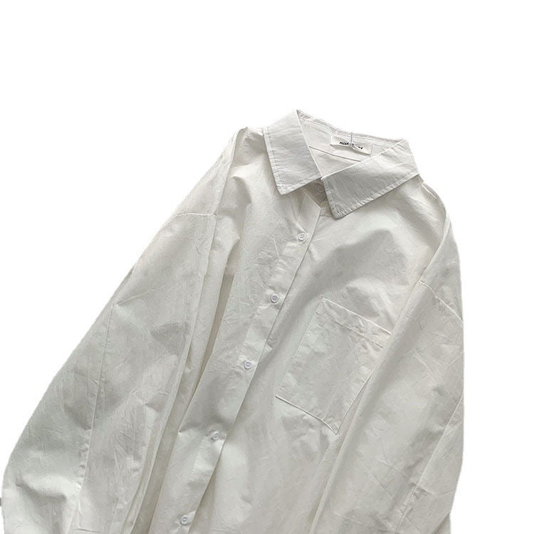 Blusa informal básica de manga larga para mujer, color liso, de verano, a la moda