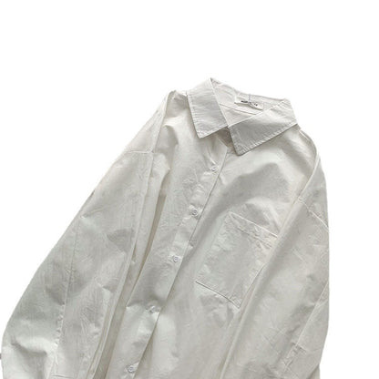 Blusa informal básica de manga larga para mujer, color liso, de verano, a la moda