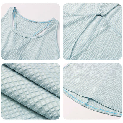 Blusa de yoga holgada informal de color liso para mujer