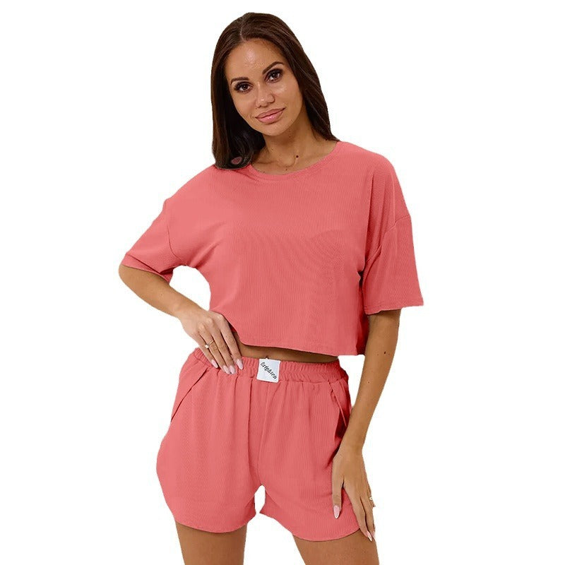Pijamas casuales para mujer, pantalones cortos cómodos, ropa de casa