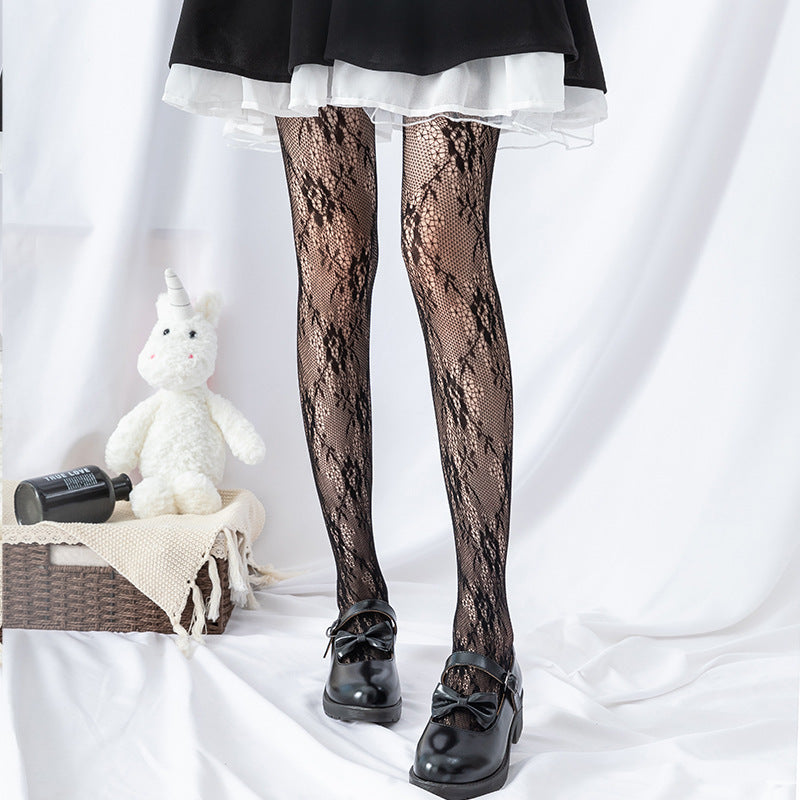 Women'S Casual Fashion Sexy Lace Floral Mesh Pantyhose Stockings