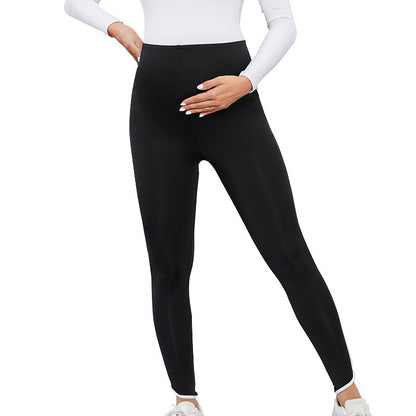 Leggings de yoga elásticos de cintura alta y cadera para mujeres embarazadas