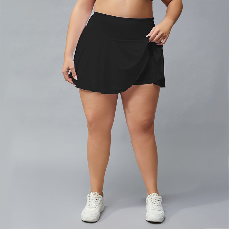 Falda de tenis deportiva para mujer, informal, de talla grande, de secado rápido, transpirable y antideslizamiento