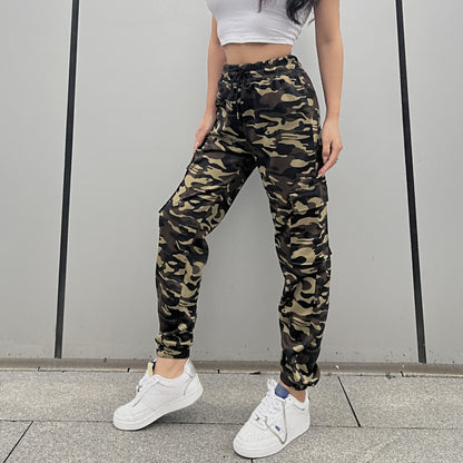 Street Women Casual Camouflage Print Cargo Pants