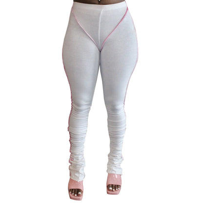 Women Fashion basic Casual Solid Color Tight Pants