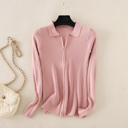 Women Casual Solid Color Base Lar Knit Top Sweater