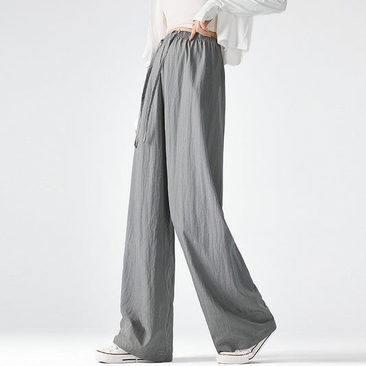 Pregnant Women Fashion Casual Solid Color Drawstring Loose Pants