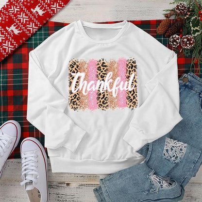 Sudadera informal de cuello redondo y manga larga para Acción de Gracias