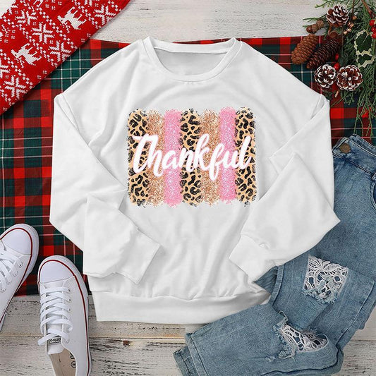 Sudadera informal de cuello redondo y manga larga para Acción de Gracias