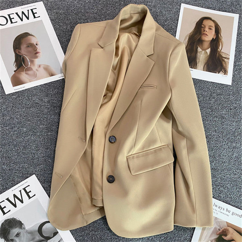 Women Casual Solid Color Single-Breasted Blazers