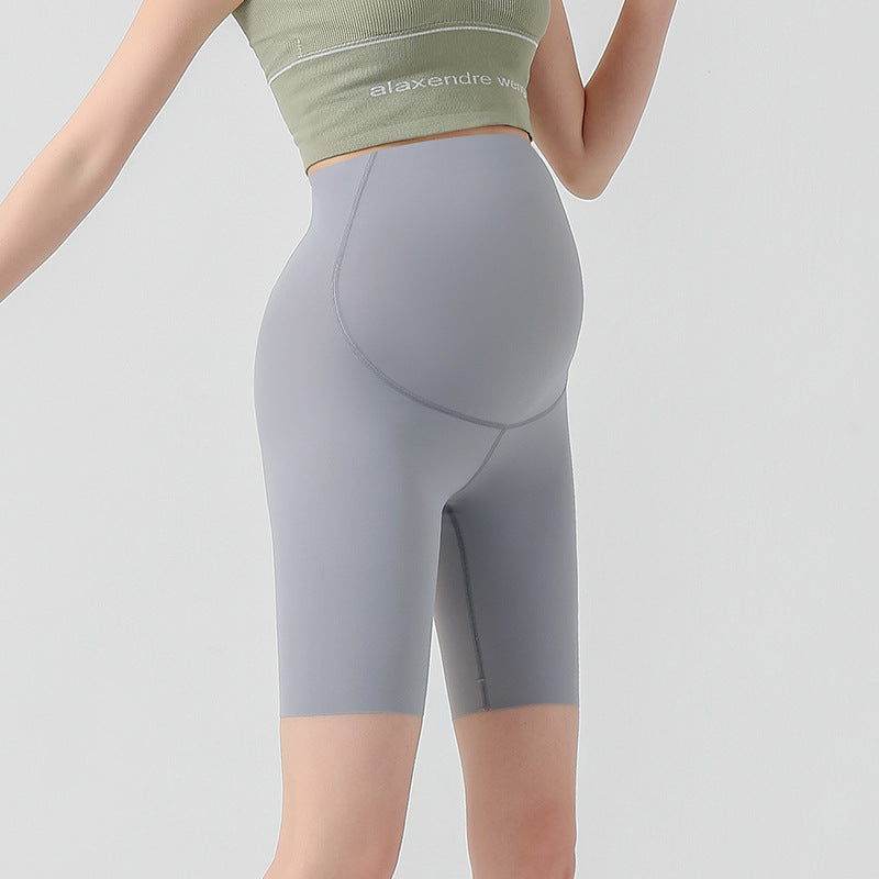 Pregnant Women Fashion Casual Solid Color High Waist Yoga Shark Pants
