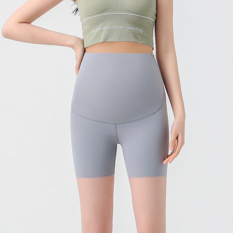 Summer Pregnant Women'S Casual High Waist Belly-Supporting Bottoming Shorts