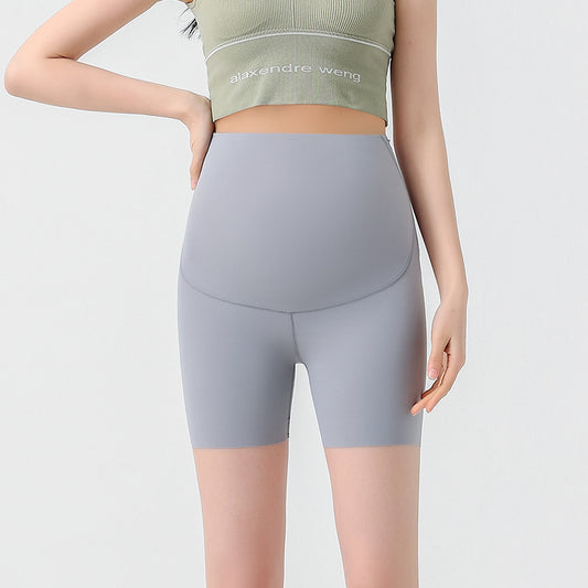 Pantalones cortos casuales de cintura alta con soporte abdominal para embarazadas de verano