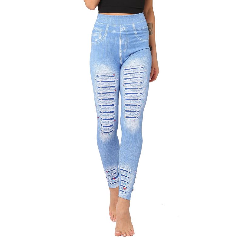 Women High Waist Printed Casual Slim Fashion Leggings Pants