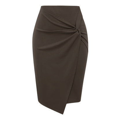 Women Printed Casual Hip Midi Skirt