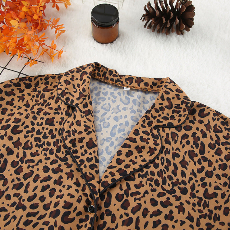 Women Casual Leopard Print Pajamas