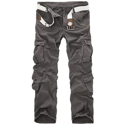 Women Fashion Casual Loose Multipocket Wide-Legged Pants