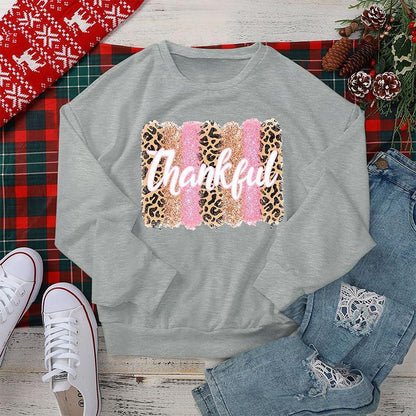 Sudadera informal de cuello redondo y manga larga para Acción de Gracias