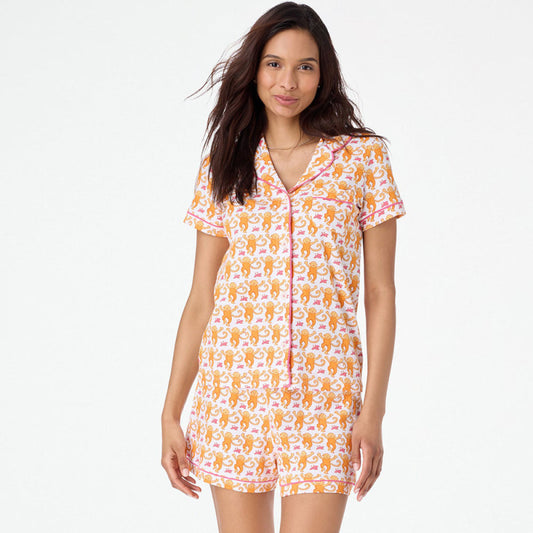 Conjunto de pijama informal con estampado de moda para mujer
